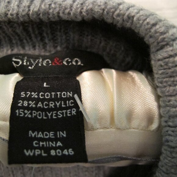 sitewide sale Style & Co Sweater top/dress Gray Size Large - Picture 6 of 6